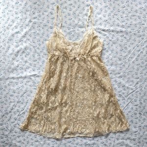 Hanky Panky gold lace babydoll S